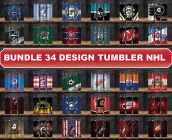 Bundle 34 Design Tumbler NHL Hockey, NHL Tumbler Warp, NHL 20oz Tumbler PNG Instant Download 35