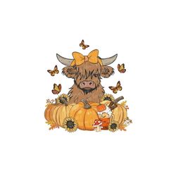 Highland Cow Fall Png Sublimation, Fall PNG Sublimations, Fall Cow Sublimation Download, fall Design PNGs, Highland Cow