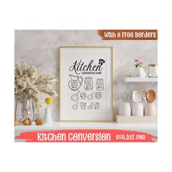 Conversion Chart SVG, Kitchen Measurements SVG, Kitchen Chart, Kitchen Sign SVG, Kitchen svg, Baking svg, Cooking svg, C