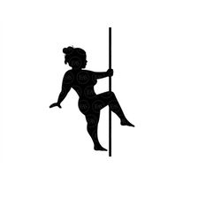 Thick Curvy Mudflap Girl Svg, Pole Dancer Svg, Chubby Mudflap Girl, Trucker Girl. Vector Cut file Cricut, Silhouette, Pd