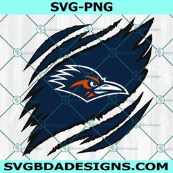 UTSA Roadrunners Ripped Claw SVG, NCAA Mascot University College Svg, NCAA Ripped Claw Svg, NCAA Logo SVG