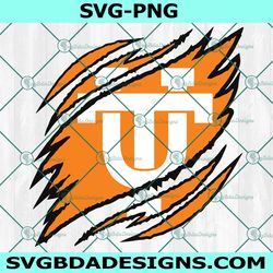 Tennessee Volunteers Ripped Claw SVG, NCAA Mascot University College Svg, NCAA Ripped Claw Svg, NCAA Logo SVG