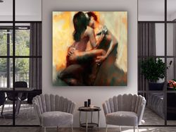 lovemaking couples wall decor,sensual lovers,romantic couples wall ar,nude couple lovers,bedroom wall art,canvas design