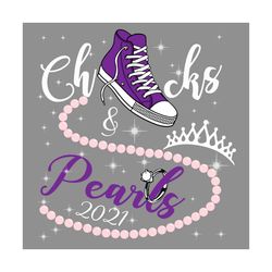 Chucks And Pearls 2021 Svg, Trending Svg, Kamala Harris Svg, VP 2021 Svg, Madam VP Svg, Chucks And Pearls, Converse Svg,