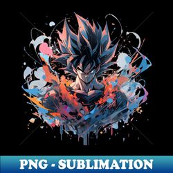 Goku preparing to enter his Super Saiyan form - PNG Transparent Sublimation File - Boost Your Success with this Inspirational PNG Download