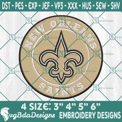 New Orleans Saints Logo Embroidery Designs, NFL Team Logo Embroidered, Saints Football Embroidery Designs