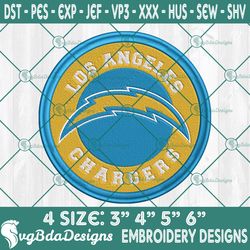 Los Angeles Chargers Logo Embroidery Designs, NFL Team Logo Embroidered, Chargers Football Embroidery Designs, Football