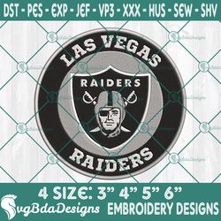 Las Vegas Raiders Logo Embroidery Designs, NFL Team Logo Embroidered, Raiders Football Embroidery Designs, Football Team