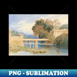 Chateau Navarre near Evreux Normandy by John Sell Cotman - High-Quality PNG Sublimation Download - Unleash Your Creativity