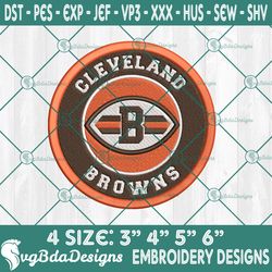 Cleveland Browns Logo Embroidery Designs, NFL Team Logo Embroidered, Browns Football Embroidery Designs, Football Team E