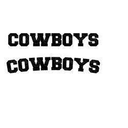 Cowboys Svg, Go Cowboys Svg, Cowboys Sport Font, Cowboys Jersey Font Svg. Vector Cut file Cricut, Silhouette, Sticker, P
