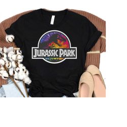 Jurassic Park Classic Logo Tie Dye T-Shirt, Jurassic World Dinosaur T-Rex Shirt, Magic Kingdom Shirt, Disneyland WDW Tri