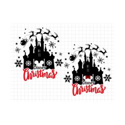 Bundle Magic Castle Christmas Svg, Magic Kingdom Christmas Svg 2022, Mickey Minnie Christmas Svg Png Cricut. Magic Castl
