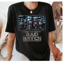 Star Wars The Bad Batch Bad Group Poster Shot Logo T-Shirt ,  Disneyland Galaxy's Edge Trip Tee, May The 4th Be With You