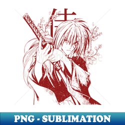 Samurai under sakura - Creative Sublimation PNG Download - Bring Your Designs to Life