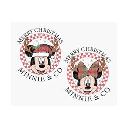 Christmas Mouse Couple Bundle SVG, Xmas Holiday Svg, Christmas Plaid Red Svg, Christmas Friend Svg, Christmas Reindeer S