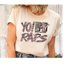 MTV Yo Raps Pink Zebra Pattern Graphic T-Shirt, MTV Logo T-shirt, Walt Disney World, Magic Kingdom, Disneyland Trip Fami