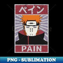 Pain Shippuden Naruto - Vintage Sublimation PNG Download - Create with Confidence