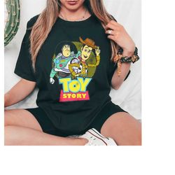 Disney Pixar Toy Story Buzz Woody Distressed Retro shirt , Buzz Lightyear, Alien, Disneyland Family Party Gift 2023, Dis