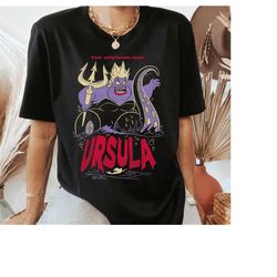 Disney The Little Mermaid Ursula Graphic T-Shirt , Disneyland Family Party Gift Tee, Disneyland Family Party Gift Sweats