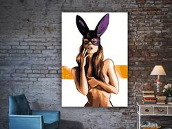 Nude Woman Canvas Painting, Sexy Woman Poster, Nude Woman Art, Beautiful Woman Painting, Body Wall Art, Fantasy Painting