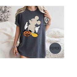 Mickey's Not So Scary Halloween Sweatshirt, Mickey Ghost Couple Halloween Comfort Color Shirt, Retro Mickey Spooky Seaso