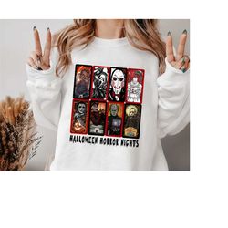 Friends Horror Characters halloween shirt, Horror Movie Killers comfor colors shirt, Squad Scary halloween sweatshirt,Ha