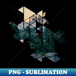triangles misty forests - PNG Transparent Sublimation File - Boost Your Success with this Inspirational PNG Download