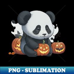 Cute halloween panda - PNG Sublimation Digital Download - Unleash Your Creative Barbie Style