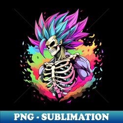skeleton saiyan - PNG Transparent Digital Download File for Sublimation - Create with Confidence