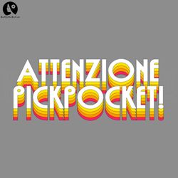 Attenzione Pickpocket PNG, Digital Download