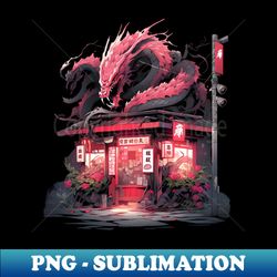 Japanese Dragon - Sublimation-Ready PNG File - Boost Your Success with this Inspirational PNG Download