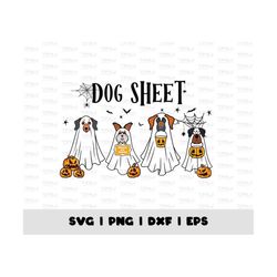 Dog Sheet Svg Png, Ghost Dog Png Svg, Halloween Dog Png, Cute Dog Png, Dog Lover Png, Spooky Dog Png, Spooky Vibes Png,