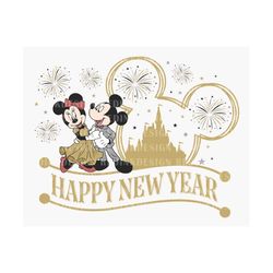 Happy New Year SVG, Firework Mouse Svg, Mouse Couple Svg, New Year Holiday Svg, Magic Kingdom Svg, Mouse New Year Svg, D