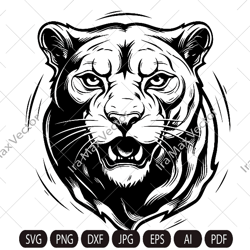 Panther svg, Panther attacked SVG, Panther Head Svg,Panther Mascot SVG, Panther print, Panther Png, Panther Cli