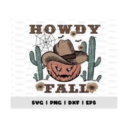 Howdy Fall Png Svg, Western Png Svg, Western Retro Png, Sublimation Png, western pumpkin png, fall sublimation, western