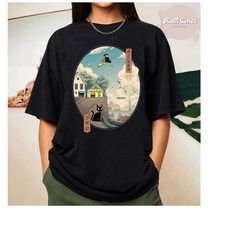 Kikis Delivery Service Ukiyo-e T-Shirt, Kikis Delivery Service, Studio Ghibli T-Shirt, Ghibli Shirt, Hayao Miyazaki, Stu