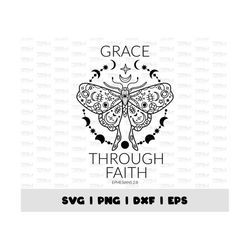 Grace through Faith Svg, Digital Download, Faith Svg Amazing Grace Png Christian Sublimation, Digital Print, Instant Dow