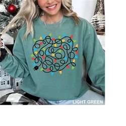 Christmas Light Sweatshirt, Christmas Sweater, Christmas Light, Shirt, Holiday Sweatshirt, Christmas Gift Shirt, CR-0208