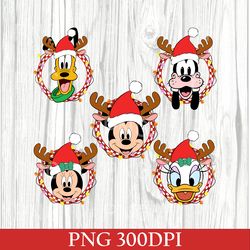 Vintage Mickey And Friend Christmas PNG, Disney Ears Christmas PNG, Disney Christmas PNG, Disney Trip PNG, Disney Merry