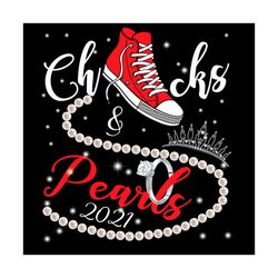 Chucks And Pearls 2021 Png, Trending Svg, Chucks And Pearls, Kamala Harris, PNG Only