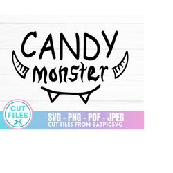 candy monster svg, baby svg, kids svg, halloween, happy halloween, baby onesie, cricut, cut file, silhouette, instant do