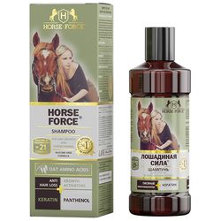 Horse force HAIR GROWTH AND REINFORCEMENT SHAMPOO with keratin and oat surfactants 250ml / 8.45oz