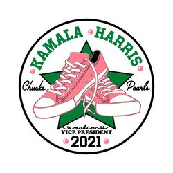 Kamala Harris Chucks And Pearls VP 2021 Svg, Trending Svg, Kamala Harris Svg, VP 2021 Svg, Madam VP Svg, Chucks And Pear