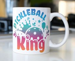 pickleball coffee mug stating   pickleball king
