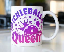 pickleball coffee mug stating  pickleball queen