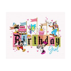 Birthday Girl Png, Happy Birthday Png, Mouse Birthday Girl Png, Family Trip Png, Vacay Mode, Mouse And Friends Png, Birt