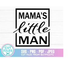 Mama's Little Man SVG, Little Man, Baby Boy, Baby Onesie, Cut File, Cricut, Silhouette, Svg, Baby,Digital Download, Inst