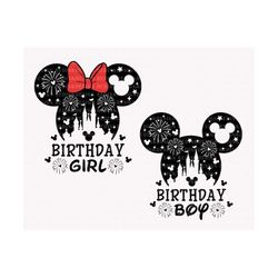 Birthday Svg Bundle, Birthday Girl Svg, Birthday Boy Svg, Magical Castle Svg, Birthday Shirt Svg, Mouse Birthday Svg, Bi