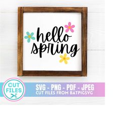 Hello Spring SVG, Spring SVG, Finally Spring, Easter Decor, Digital Download, Instant Download, Cricut Cut File, Silhoue